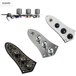 【DREAMLIFE】Easy to Install Wired Control Plate Assembly for Jazz Bass Perfect Replacement