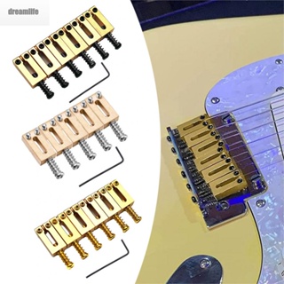 【DREAMLIFE】Saddle Bridge 10.5MM Brass Saddles Electric Guitar Bridge High Quality