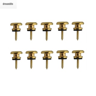 【DREAMLIFE】Guitar Bass Strap Buttons Locks 10pcs Accessories Metal Mushrooms Head