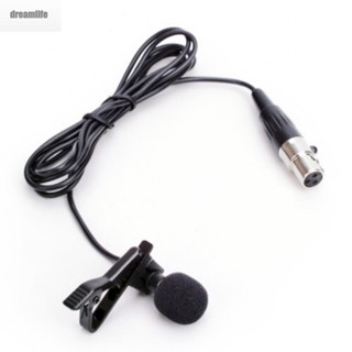 【DREAMLIFE】Microphone Black Broadcast Clip Compact Lapel Lavalier Omnidirectional