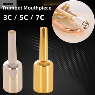 【DREAMLIFE】Trumpet Mouthpiece 1 Pack 1 Pcs 3C / 5C / 7C Size Beginner Brass Gift Gold