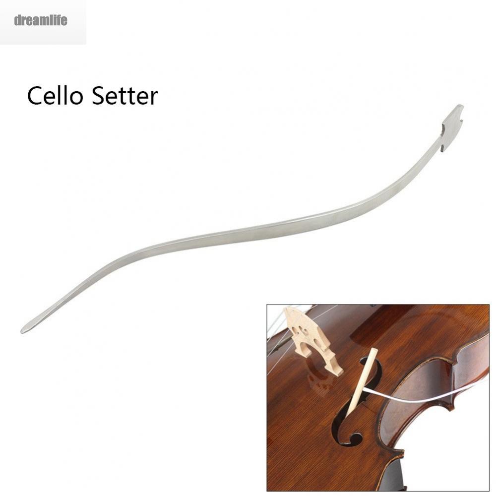 dreamlife-sound-post-setter-1pc-cello-double-column-hook-instruments-silver-string
