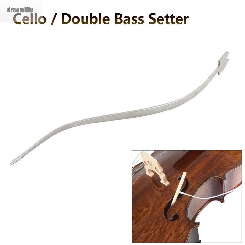 dreamlife-sound-post-setter-1pc-cello-double-column-hook-instruments-silver-string