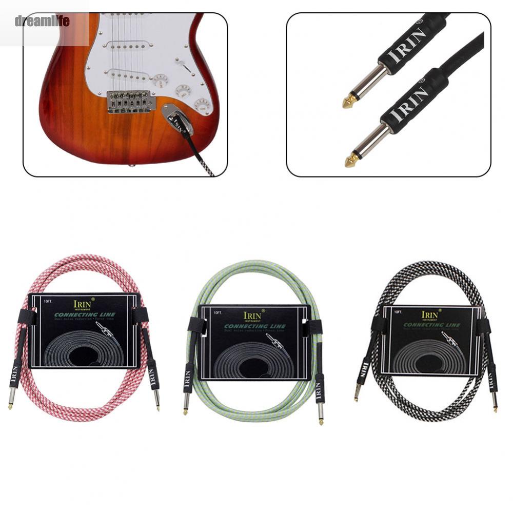 dreamlife-guitar-cable-wire-cord-3meter-6-5mm-accessories-audio-audio-cable-bass