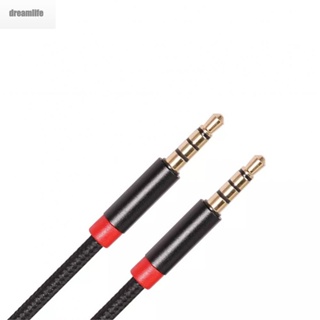 【DREAMLIFE】Audio Cable Aluminum Connectors Microphone Cable 3.5mm TRRS Audio Cable