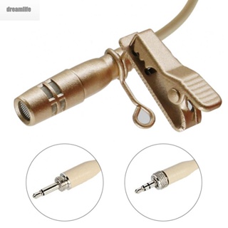 【DREAMLIFE】Microphone Tie Clip For Shure Wireless System Gold Lavalier Lapel Brand New