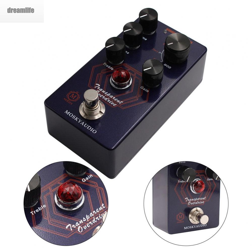 dreamlife-effects-pedal-electric-guitar-fittings-mosky-overdrive-pedal-transparent