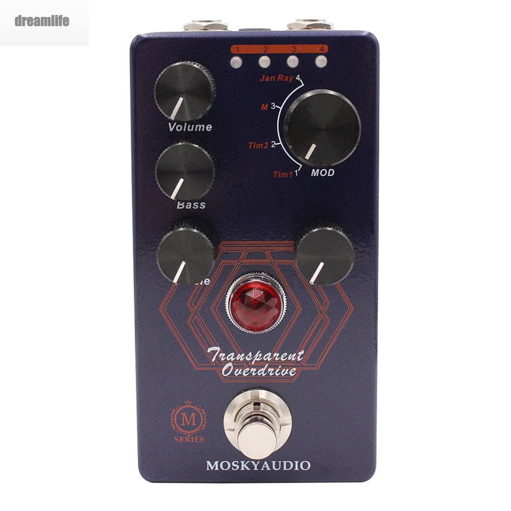 dreamlife-effects-pedal-electric-guitar-fittings-mosky-overdrive-pedal-transparent