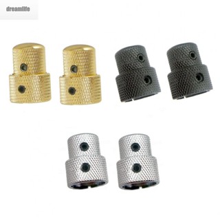 【DREAMLIFE】Dial Knobs Bass Guitar Electric Guitar Part Hat Replacement 2Pcs Accessories