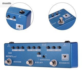 【DREAMLIFE】Effect Pedal 5-in-1 9.1*2.7*1.5in Accessories Buffe Delay Guitar Pedal
