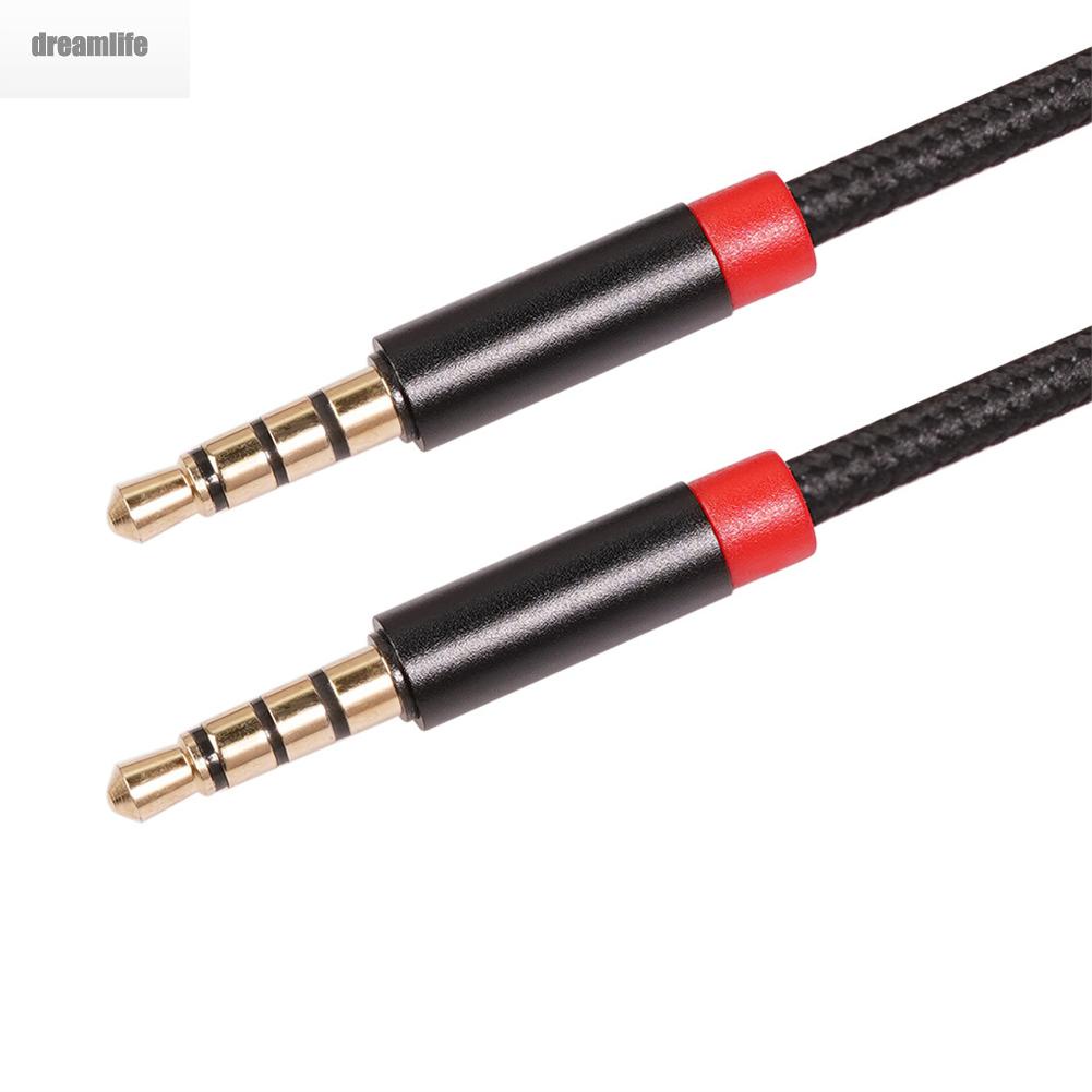 dreamlife-audio-cable-aluminum-connectors-microphone-cable-3-5mm-trrs-audio-cable