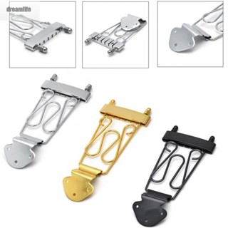 【DREAMLIFE】Guitar Bridge Tailpiece Wired Frame 6 String Chrome Guitar Bridge Trapeze Parts