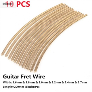 【DREAMLIFE】Fret Wire Beautiful Brass Tool 1.6mm&amp;1.8mm&amp;2.0mm&amp;2.2mm&amp;2.4mm&amp;2.7mm 10 Pcs