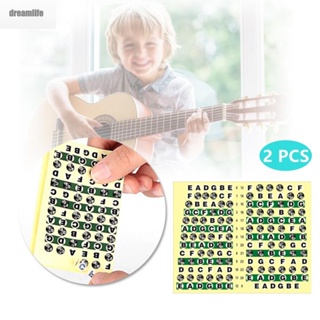 【DREAMLIFE】Guitar Sticker Beginners Learning Fretboard Frets Note Decal Guitar PVC