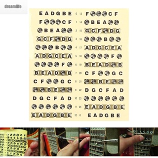 【DREAMLIFE】Guitar Fret Scale Sticker Beginner Guitar Fretboard Musical Scale Note Sticker