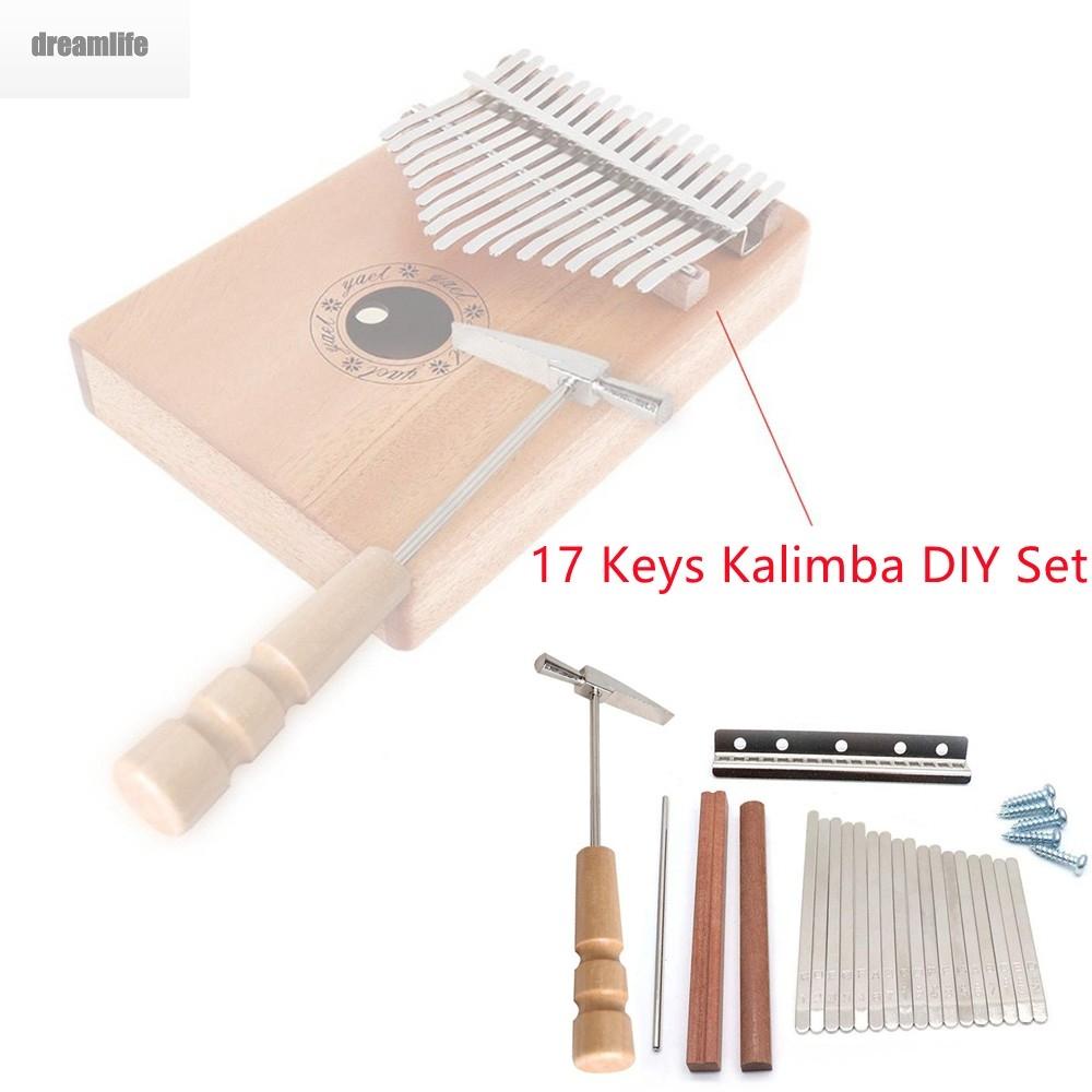 dreamlife-tuning-with-keys-17-keys-accessories-bridge-diy-hammer-kalimba-parts-useful-nice