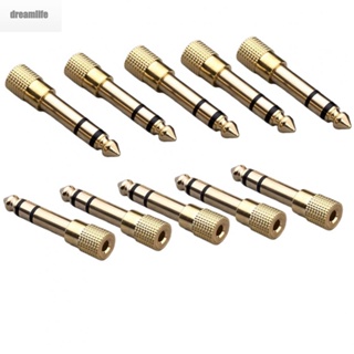 【DREAMLIFE】6.35mm To 3.5mm Adapter Accessories Audio Connector For Headphone Kit Lot