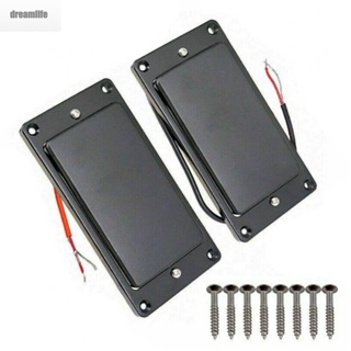 【DREAMLIFE】Coil Pickup 91x45mm Black Double Coil Humbucker Pickup Set With Screws