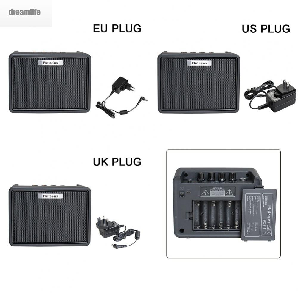 dreamlife-guitar-amp-flanger-black-for-practice-guitar-amp-speaker-portable-w-plug