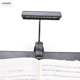 【DREAMLIFE】Reading Light Reading Rechargeable 10 LED Clip-on Flexible Light Plastic + Metal