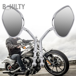 B_HILTY 1 คู่รถจักรยานยนต์ด้านหลังกระจกมองข้างสะท้อนแสงสำหรับ Touring Road King Glide