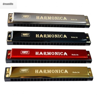 【DREAMLIFE】1 Pcs 24 Holes Key Of C Harmonica Mouth Organ Beginners Kids Educational Gift