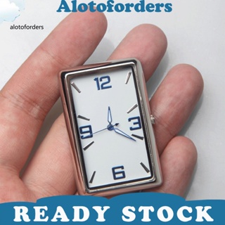 &lt;Alotoforders&gt; นาฬิกาอนาล็อกดิจิทัล ขนาดเล็ก น้ําหนักเบา สําหรับติดแดชบอร์ดรถยนต์