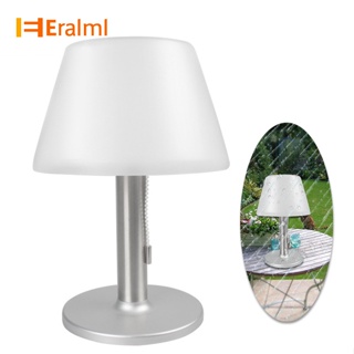 Eralml LED กันน้ํา สเตนเลส พลังงานแสงอาทิตย์ โคมไฟตั้งโต๊ะ ขั้นพื้นฐาน สําหรับห้องนอน กลางแจ้ง