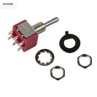 【DREAMLIFE】Guitar Switch Kits Metal&amp;plastic ON-OFF-ON Parts Red Switch Accessories
