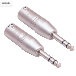 【DREAMLIFE】Audio Adapter 1/4 Inch 2Pcs Interface Switching Microphone Plug Adapter