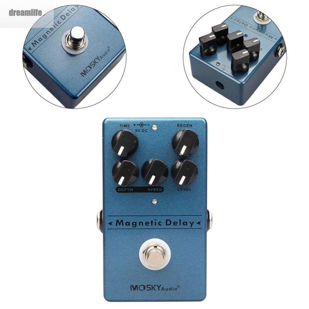 dreamlife-effect-pedal-distortion-overdrive-magnetic-delay-mosky-audio-true-bypass