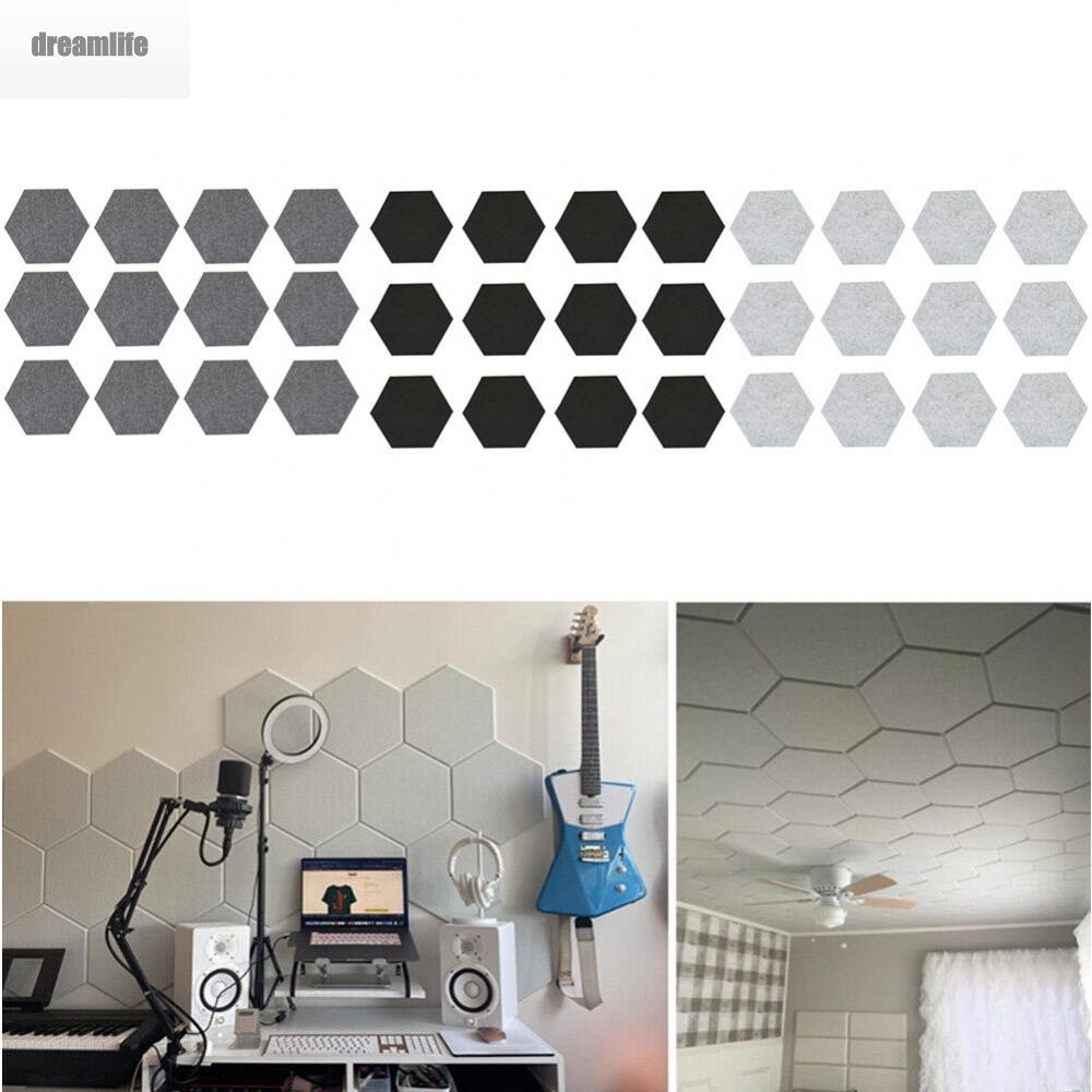 dreamlife-acoustic-panels-12pcs-for-recording-studio-insulator-hexagon-brand-new