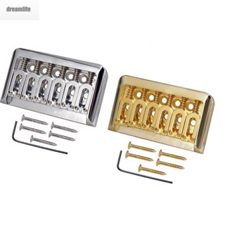 【DREAMLIFE】Guitar Bridge Bridge Stringing Electric Guitar Gold With Screws Wrench