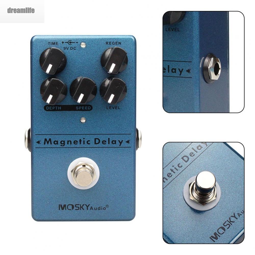 dreamlife-effect-pedal-distortion-overdrive-magnetic-delay-mosky-audio-true-bypass