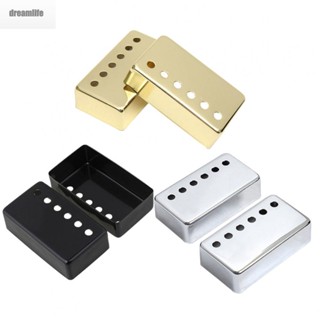 【DREAMLIFE】Black/Chrome/Gold Metal Humbucker Pickup Covers Set of 2 for LP Electric Guitars