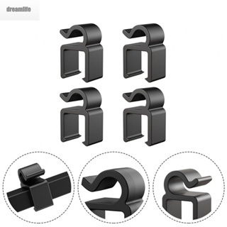 【DREAMLIFE】Stand Cable Clips Desktop Fixing For PC Microphone Plastic Stand 4PCS Black