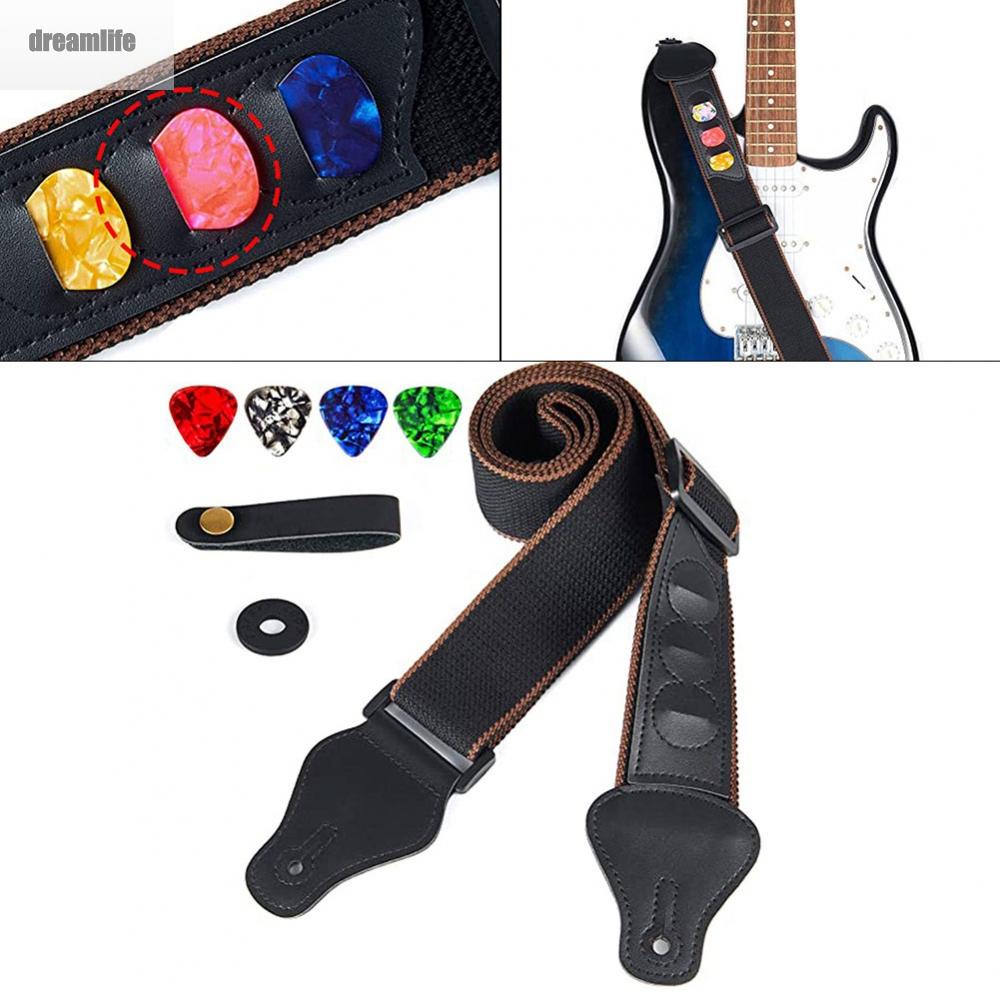 【DREAMLIFE】Guitar Strap Adjustable Strap Felt Washers Guitar Neck Strap Polyester Fiber Shopee