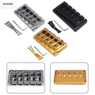 【DREAMLIFE】Gold/Silver/Black For 5 String Bass Guitar Bridge Dual Use Hardtail Bridge