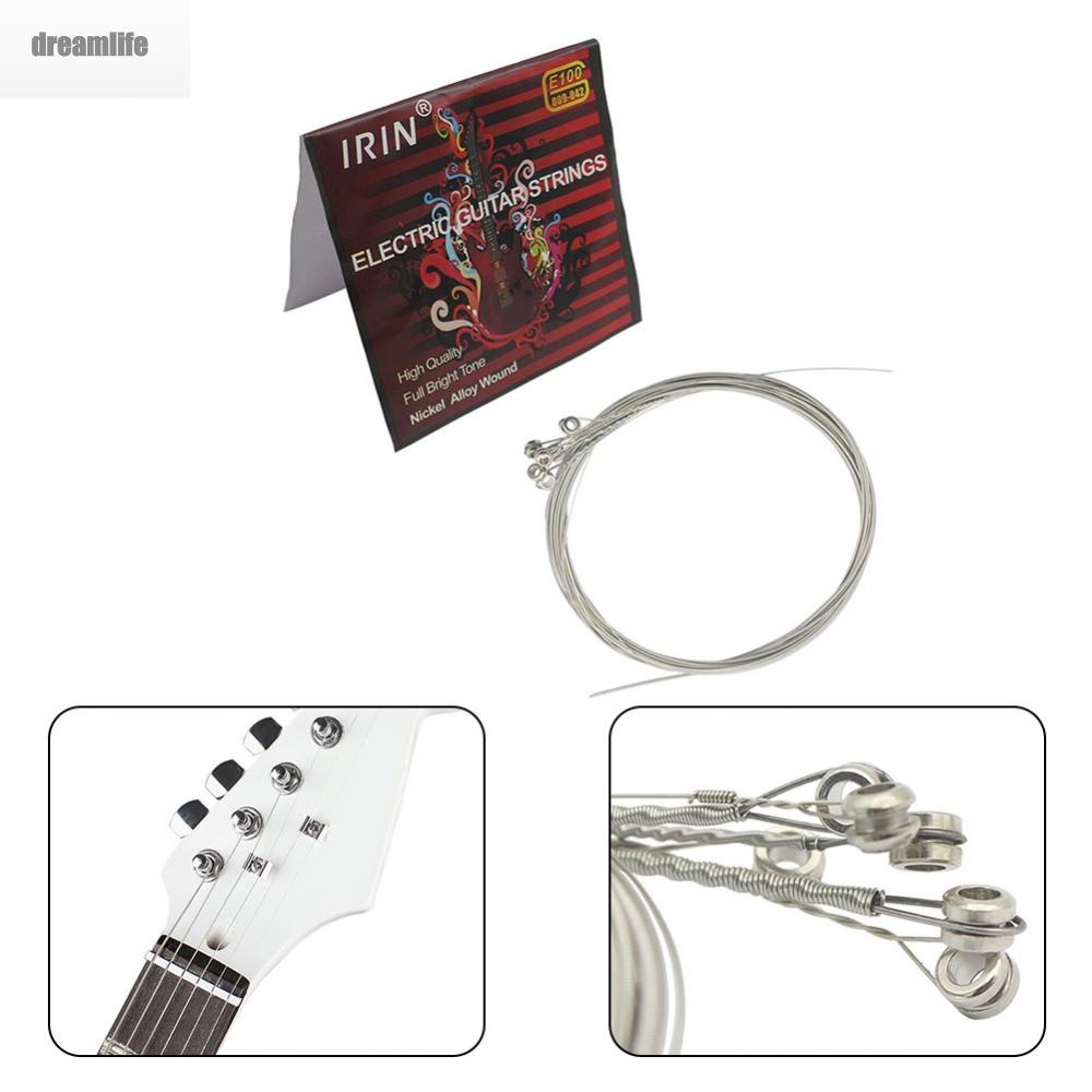 dreamlife-guitar-strings-parts-rock-set-silver-string-wound-6-pcs-electric-guitar