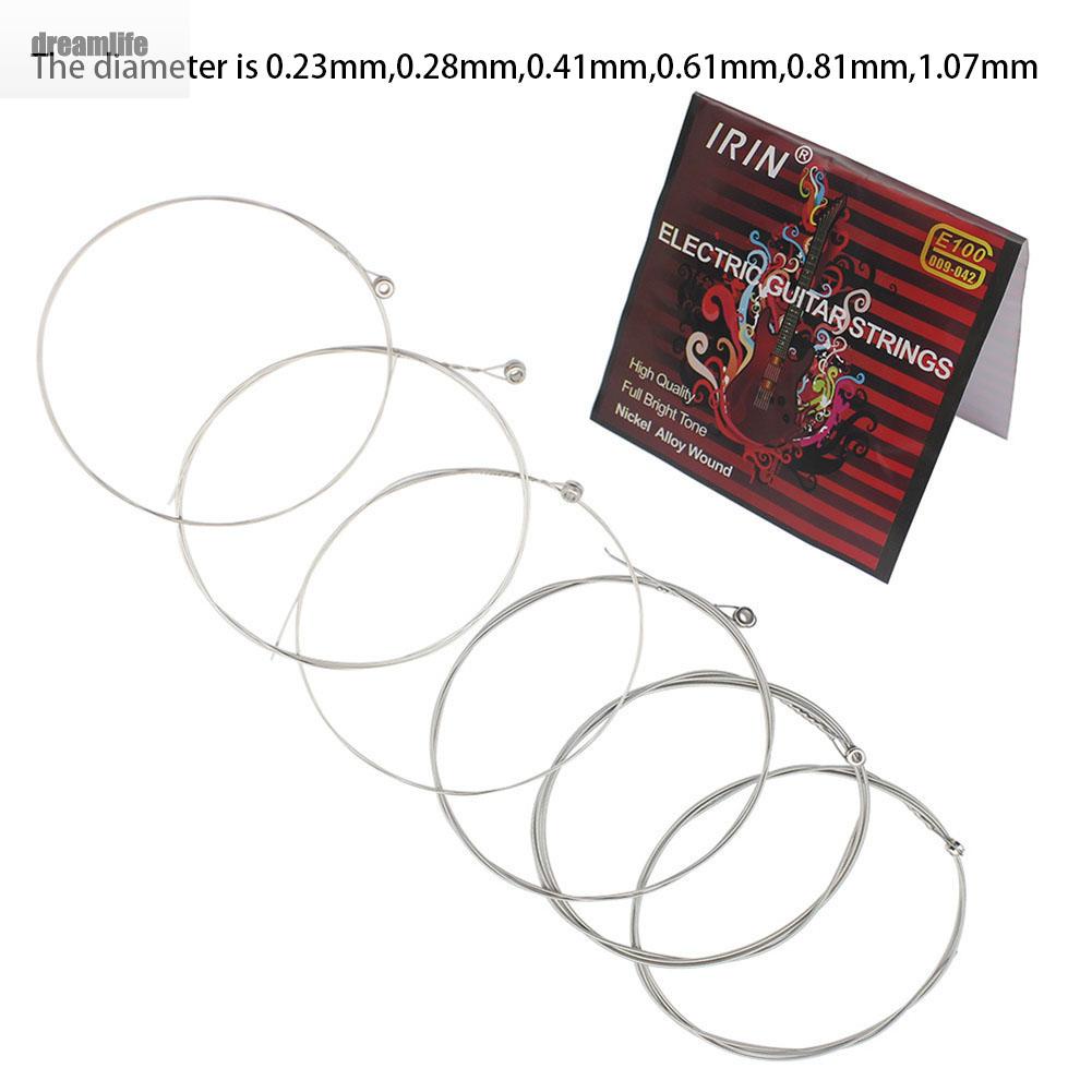 dreamlife-guitar-strings-parts-rock-set-silver-string-wound-6-pcs-electric-guitar