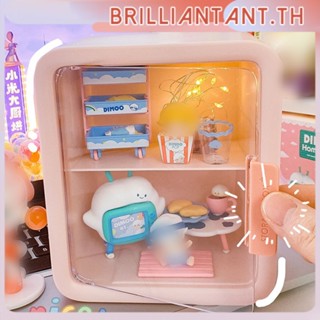 เหมาะสำหรับ Dimoo Home Display Box Bubble Mart Blind Box Hand-made Scene Storage Rack Cabinet Transparent Food Play Decoration Box bri