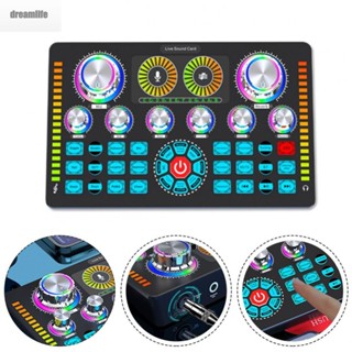 【DREAMLIFE】Live Sound Card And High Quality Changer Live Streaming Karaoke Home Mixer Voice