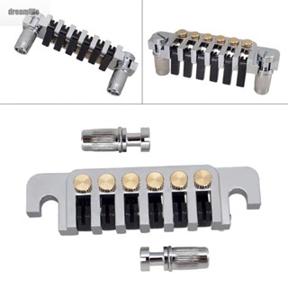 【DREAMLIFE】Guitar Bridge Zinc Alloy 100.5x26mm Brass Chrome String Spacing:10.3mm