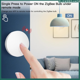 Tuya Smart Zigbee Wireless Scene Button Switch วางฟรี Smart Home Remote Control ฉากสมาร์ทสวิตช์แบตเตอรี่ขับเคลื่อนการทำงานอัตโนมัติดอกไม้
