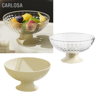 CARLOSA Fruit Tray Plate Holder Plastic Footed Snacks Vegetables Fruits Basket Bowl for Kitchen Counter Dining Room Tables