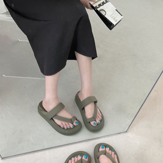 Leosoxs  องเท้าแตะหญิง รองเท้าแตะ ลำลองสำหรับผู้หญิง พื้นรองเท้าหนามาก  ทันสมัย สไตล์เกาหลี ทันสมัย fashion B90H2QS 36Z230909