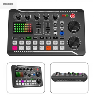 【DREAMLIFE】Sound Card DJ Live Mixing Console Amplifiers Sound Mixer Audio Brand New