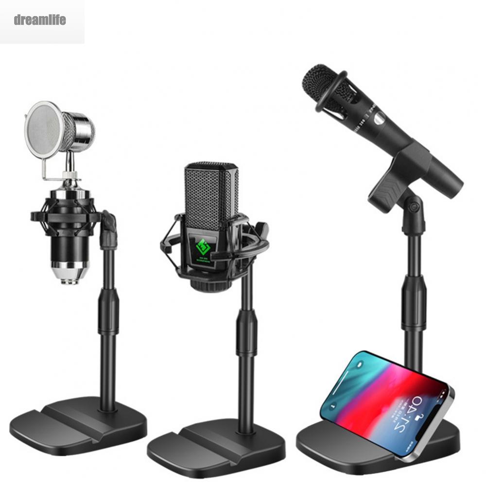 dreamlife-microphone-stand-adjustable-desktop-desktop-microphone-stand-holder-mic-clip-new