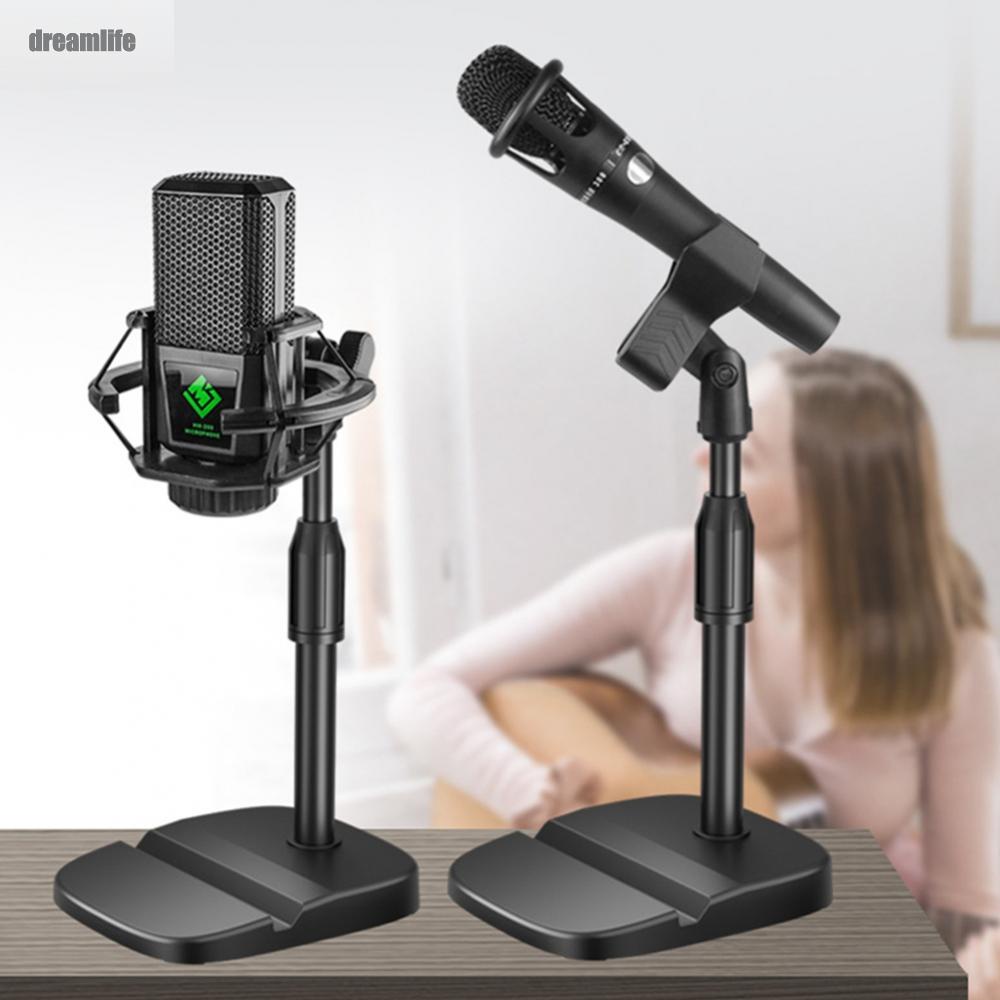 dreamlife-microphone-stand-adjustable-desktop-desktop-microphone-stand-holder-mic-clip-new