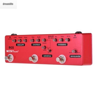 【DREAMLIFE】Effect Pedal 6-in-1 Booster Chorus Delay Distortion Guitar High Quality